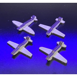 3D Model Build Your Own Fighter Planes, WWII fighter planes, P51 Mustang, P40 Warhawk, Messerschmitt BF109, Supermarine Spitfire