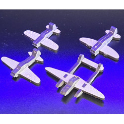 3D Model Build Your Own Fighter Planes, WWII fighter planes, P-38 Lightning, A6M Zero, P-47 Thunderbolt, F4U Corsair