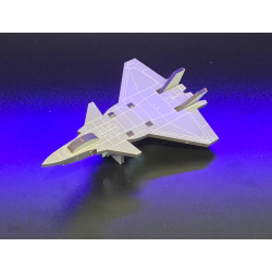 J20 Mighty Dragon Stealth Fighter Jet Model Kit, DIY Wood Miniatures, 6 inch Model
