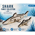 Dad and Son - Shark Family Collection – Handmade Wooden Shark Set  | Playful Animals Collection