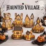 Haunted Village Halloween Collection | Build, Color &amp; Display Your Own Spooky Village