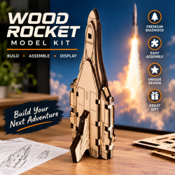 Two Stage DIY Wood Rocket Model Kit