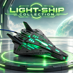 Luminous Fang LED 3D Spaceship Model, Programmable RGB Space Decor, Sci-Fi Display
