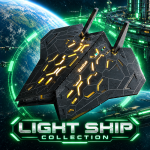 Manta LED 3D Spaceship Model, Programmable RGB Space Decor, Sci-Fi Display