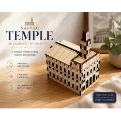 Nauvoo Temple Wood 3D Model | Miniature Architectural Decor
