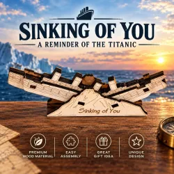 Personalized Titanic Wooden Model, Shipwreck Desktop Decor