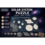 Solar System Puzzle - Engraved Planet Board, Educational Montessori Toy | Space Decor Gift